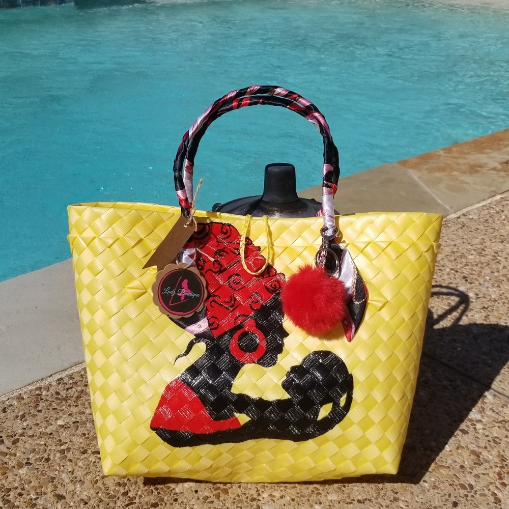 Handmade Handpainted bayong bag